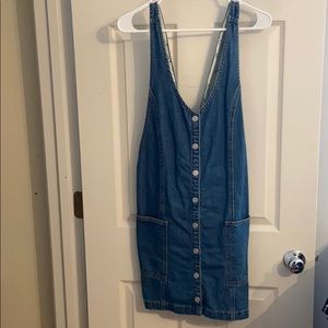 Free people denim overalls